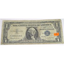 1957 SERIES B $1 SILVER CERTIFICATE SERIAL #V38652189A *NICE EARLY U.S. BILL!!