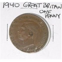1940 GREAT BRITAIN ONE PENNY *NICE EARLY CENT-PLEASE LOOK AT PICTURE TO DETERMINE GRADE*