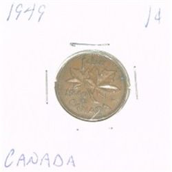 1949 CANADIAN 1 CENT PENNY *PLEASE LOOK AT PICTIRE TO DETERMINE GRADE*!!
