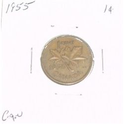 1955 CANADIAN 1 CENT PENNY *PLEASE LOOK AT PICTIRE TO DETERMINE GRADE*!!