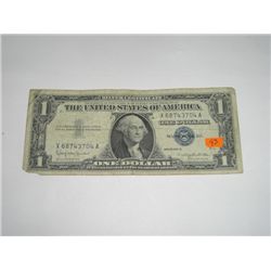 1957 SERIES B $1 SILVER CERTIFICATE SERIAL #X68743704A *NICE EARLY U.S. BILL!!