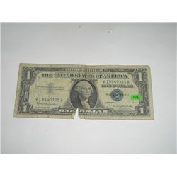 1957 SERIES B $1 SILVER CERTIFICATE SERIAL #V19540305A *NICE EARLY U.S. BILL!!