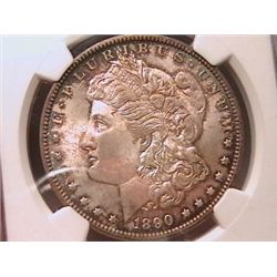 1890-O Morgan Dollar Ch MS64 NGC  Scarce Date