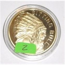 2010 1/2oz 24K GOLD .100 MILLS COIN *SITTING BULL* MINT CONDITION!!