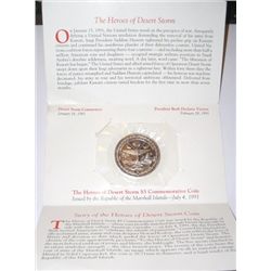 HEROES OF DESERT STORM $5 COMMEMORATIVE COIN *COIN COMES IN ORIGINAL PACKAGE*!!