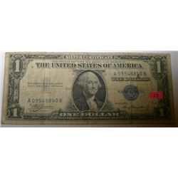 1935 SERIES A $1 SILVER CERTIFICATE BILL SERIAL #A09548840B *RARE AB SERIAL NOTE/NICE EARLY U.S. BIL