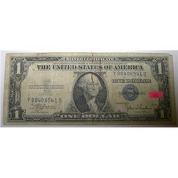 1935 SERIES C $1 SILVER CERTIFICATE BILL SERIAL #Y80406541D *NICE EARLY U.S. BILL*!!