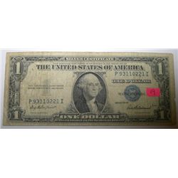 1935 SERIES F $1 SILVER CERTIFICATE BILL SERIAL #P93110221I *NICE EARLY U.S. BILL*!!