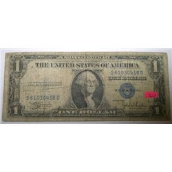 1935 SERIES C $1 SILVER CERTIFICATE BILL SERIAL #S61030418D *NICE EARLY U.S. BILL*!!