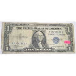 1935 SERIES A $1 SILVER CERTIFICATE BILL SERIAL #R93262669A *NICE EARLY U.S. BILL*!!
