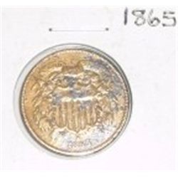 1865 2 CENT PIECE *RARE KEY DATE NICE EARLY U.S. COIN!