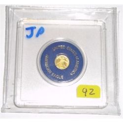 AMERICAN $50 GOLD 24 KARAT EAGLE MCMLXXXVI *MINI COIN*!!