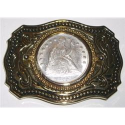1844 TRADE DOLLAR BELT BUCKLE STAMPED *MADE IN U.S.A.*!!