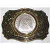 Image 1 : 1844 TRADE DOLLAR BELT BUCKLE STAMPED *MADE IN U.S.A.*!!