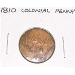 1810 COLONIAL PENNY-JAVA *RARE HARD TO FIND COIN*!!
