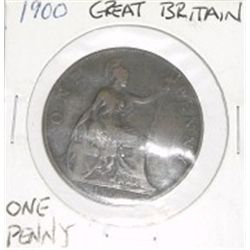 1900 GREAT BRITAIN ONE PENNY *NICE EARLY BRITISH COIN*!!