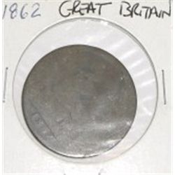 1862 GREAT BRITAIN ONE PENNY *VERY RARE HARD TO FIND EARLY BRITISH COIN*!!