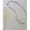 STERLING SILVER MULTI-STRAND HEART NECKLACE WITH STAMPED *925* WEIGHS .80ozs!!