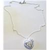 STERLING SILVER HEART PENDANT & NECKLACE WEIGHS .25ozs!!