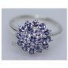 Image 1 : 15.21 CTW TANZANITE RING .925 STERLING SILVER