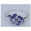 Image 1 : 10.14 CTW TANZANITE RING .925 STERLING SILVER