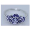Image 1 : 10.55 CTW TANZANITE RING .925 STERLING SILVER