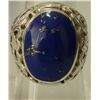 Image 1 : 39.30 ctw Blue color Ring .925 Sterling Silver