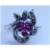 Image 1 : 20.40 CTW RUBY ANTIQUE LOOKING JEWELRY .925 STERLING SI