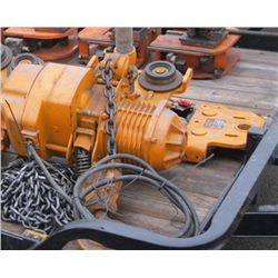 KITO 5 TON ELECTRIC CHAIN HOIST WITH 5 TON BEAM TROLLEY