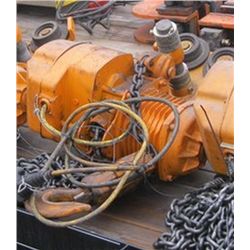 KITO 5 TON ELECTRIC CHAIN HOIST WITH 5TON BEAM TROLLEY