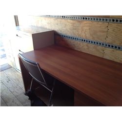 DESK & 2 FILE CABINETS