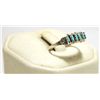 Image 2 : Zuni Turquoise Sterling Silver Women's Ring - Roland Quam