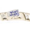 Image 4 : Zuni White/Pink Opal Inlay Sterling Silver Cuff Bracelet - Fabian Sheyka
