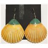 Image 1 : Navajo Spiny Oyster & Turquoise over Shell French Hook Earrings - Jameson Pete