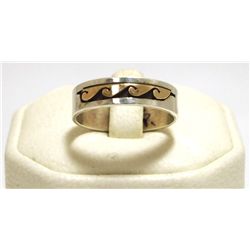 Navajo 14k Gold over Sterling Silver Men's Ring - David Skeets