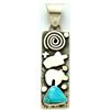 Image 1 : Navajo Turquoise Sterling Silver Pendant - Alex Sanchez