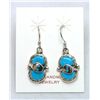 Image 1 : Zuni Turquoise Dangling Snake Earrings - Effie Calavaza