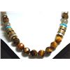 Image 2 : Navajo Tiger's Eye & Multi-Stone Necklace - Tommy Singer