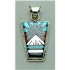 Image 1 : Zuni Multi-Stone Trapezoid Pendant