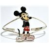 Image 1 : Zuni Multi-Stone Mickey Mouse Sterling Silver Cuff Bracelet - Andrea Shirley