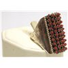 Image 2 : Zuni Coral Dots Sterling Silver Men's Ring - Peter & Vivian Haloo