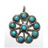 Image 1 : Zuni Turquoise Small Flower Pendant