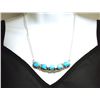 Image 1 : Zuni Turquoise Sterling Silver Snakes Necklace - Effie Calavaza