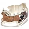 Image 2 : Navajo Multi-Stone Inlay Sterling Silver Horses Cuff Bracelet - Francis