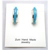 Image 1 : Zuni Turquoise Half-Ring Earrings