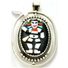 Image 1 : Zuni Multi-Stone Spinner Clown and Kokopelli Pendant - Beverly Etsate