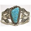 Image 1 : Navajo Spider Web Kingman Turquoise Sterling Silver Cuff Bracelet - Mary Ann Spencer