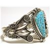 Image 2 : Navajo Spider Web Kingman Turquoise Sterling Silver Cuff Bracelet - Mary Ann Spencer