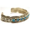 Image 2 : Navajo Turquoise Sterling Silver Cuff Bracelet - Wilson Begay