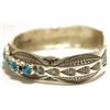 Image 3 : Navajo Turquoise Sterling Silver Cuff Bracelet - Wilson Begay